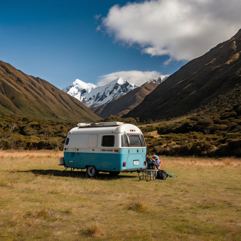 Freedom camping in a campervan